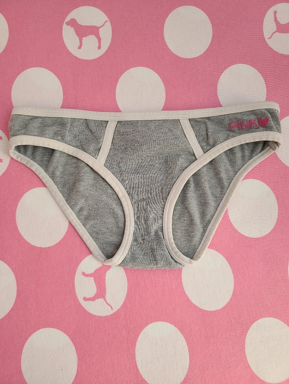 Rare VTG VS PINK Extra Low Rise Graphic Cotton Boy Bikini Panty Size XS